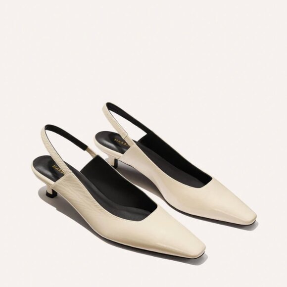 Margaux Shoes - BRAND NEW Margaux The Sofia Sling - Ecru Crinkle Patent (39)